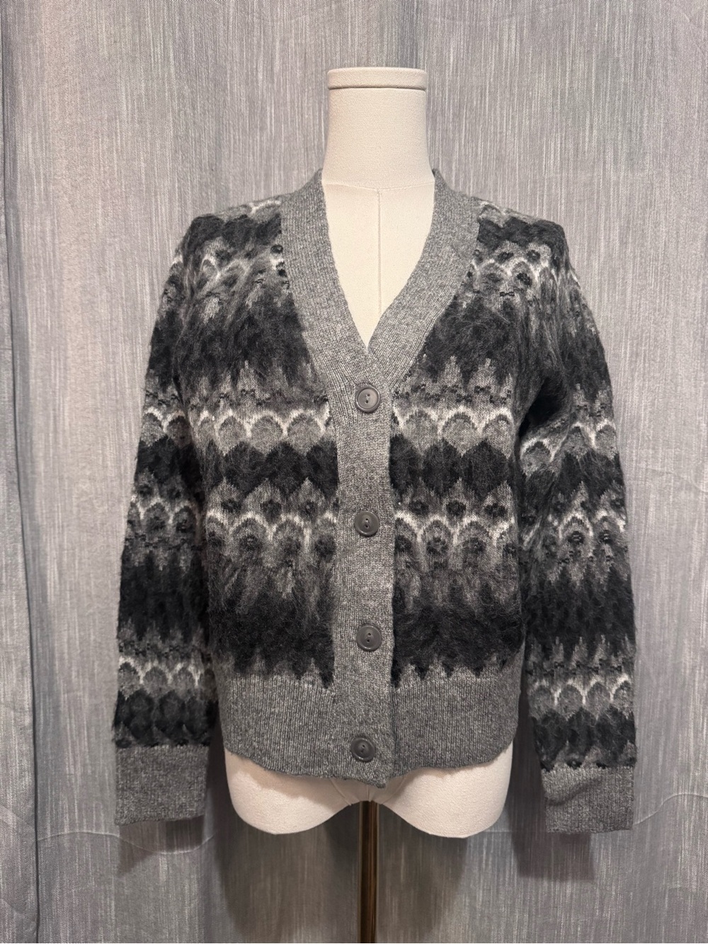 NWT Joie Fair Isle Button-Front Cardigan - Size S